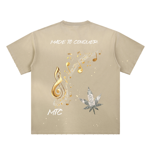 Hand-Frayed Sunfade Paint Splatter T-Shirt