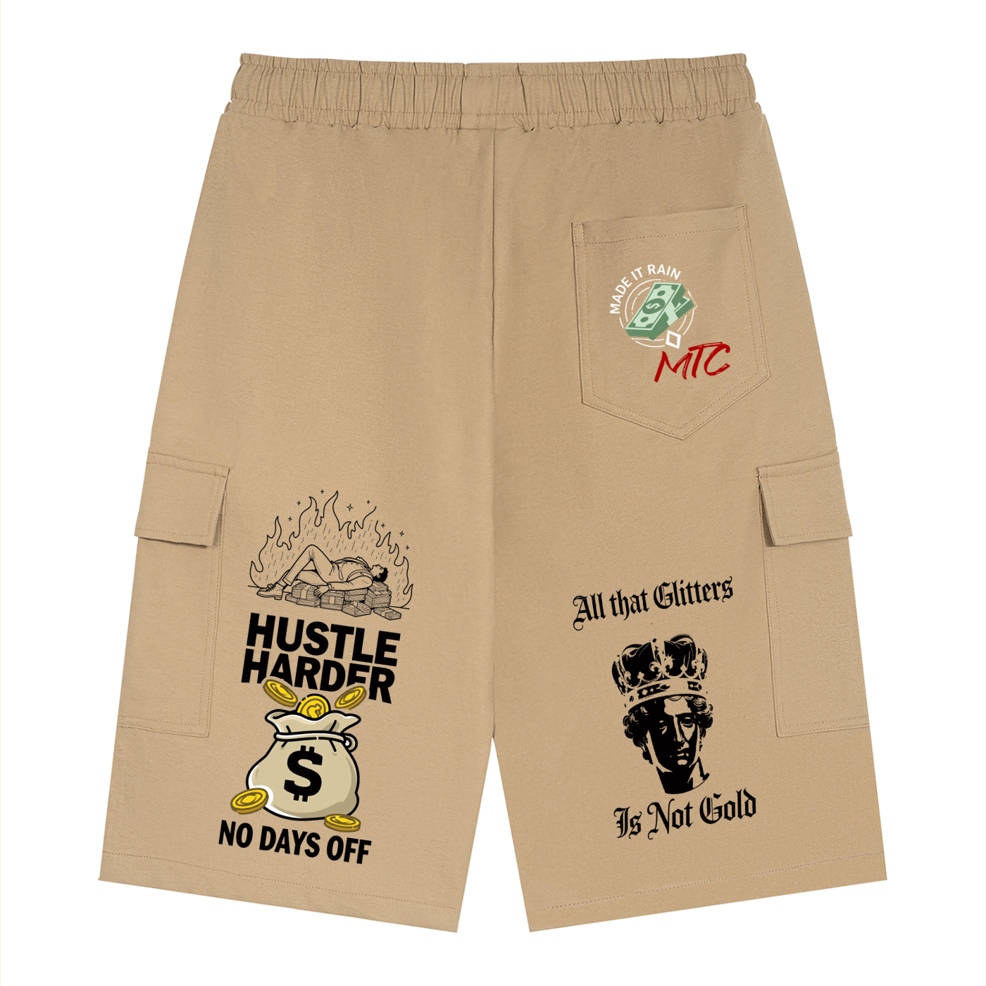 Unisex Drawstring Cargo Shorts